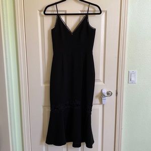 Nicholas black midi dress